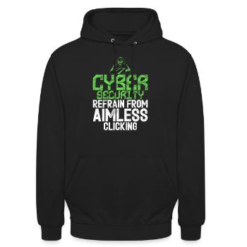 Piratage informatique en cybersécurité - Sweat-shirt à capuche unisexe - noir - Devant - Alina (178cm) & Michal (187cm)