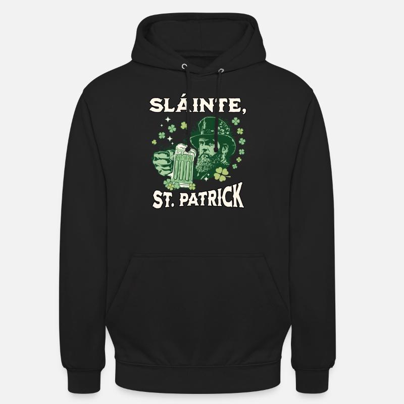 Slainte de la Saint-Patrick - Sweat-shirt à capuche unisexe - noir