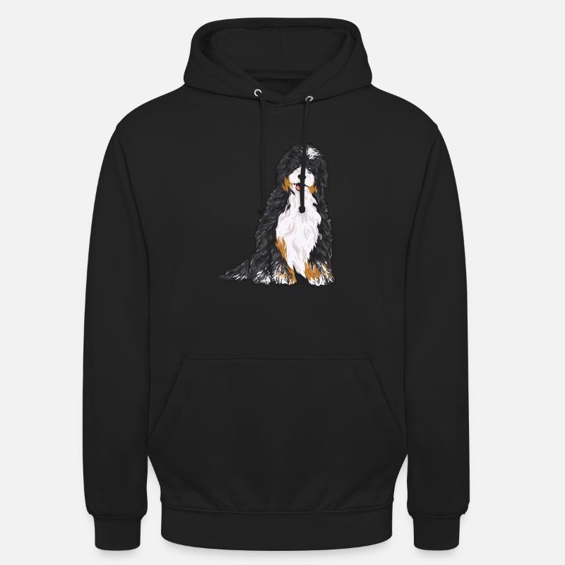 Bernedoodle Hund - Unisex Hoodie - Schwarz
