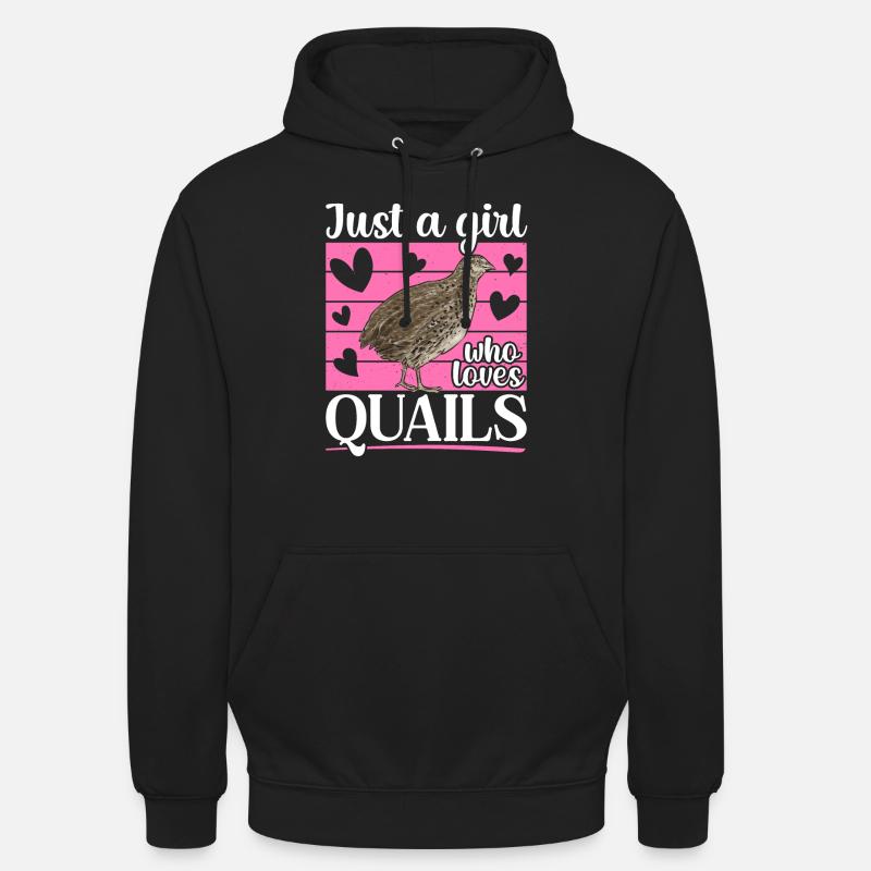 Oiseau de caille - Sweat-shirt à capuche unisexe - noir