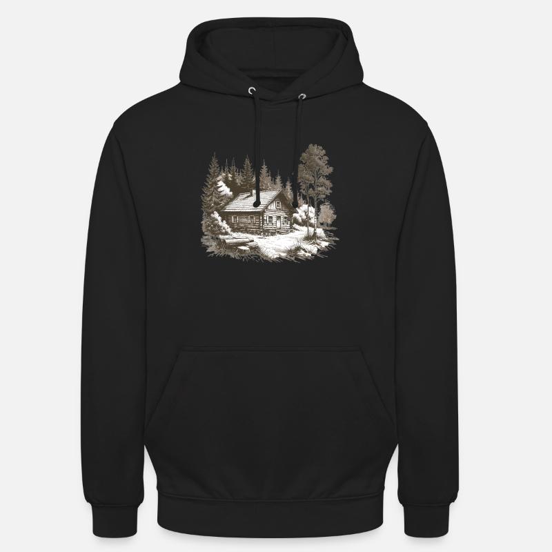 Cabane dans les bois - Sweat-shirt à capuche unisexe - noir