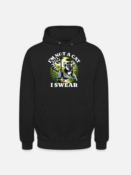 Lustige Lemur Sprüche - Unisex Hoodie - Schwarz