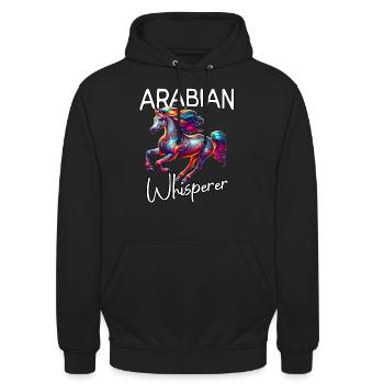 Araber Flüsterer - Unisex Hoodie - Schwarz - Vorne - Alina (178cm) & Michal (187cm)