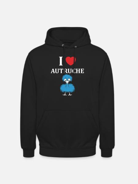 Humour autruche - Sweat-shirt à capuche unisexe - noir