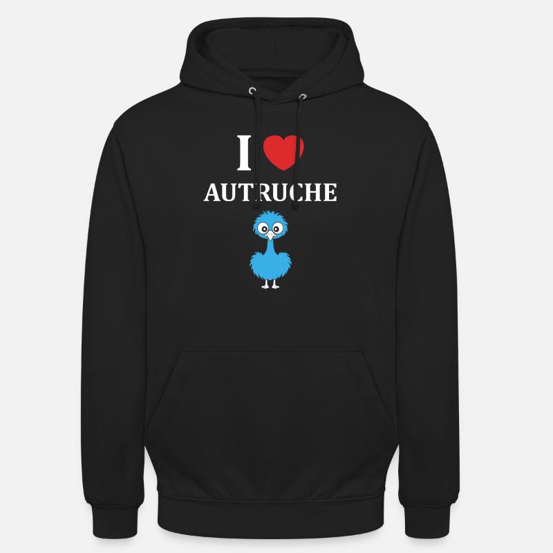 Humour autruche - Sweat-shirt à capuche unisexe - noir