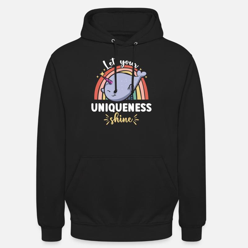 Narwal Einhornwal - Unisex Hoodie - Schwarz