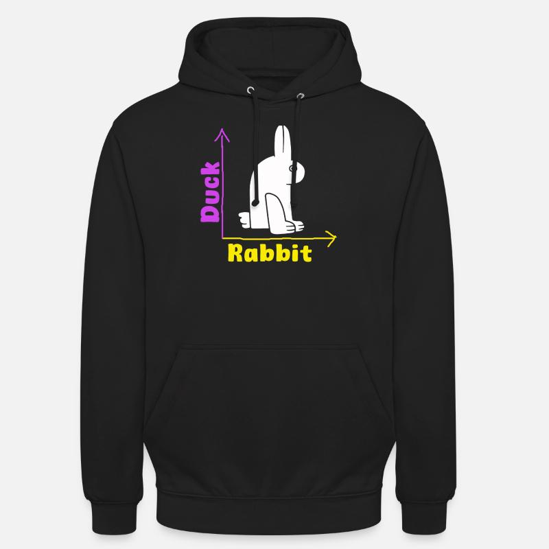 Wittgenstein lapin canard illusion - Sweat-shirt à capuche unisexe - noir