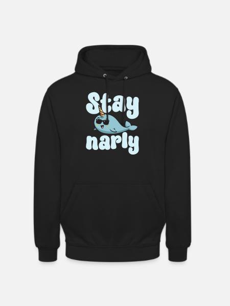 Narwal Einhornwal - Unisex Hoodie - Schwarz