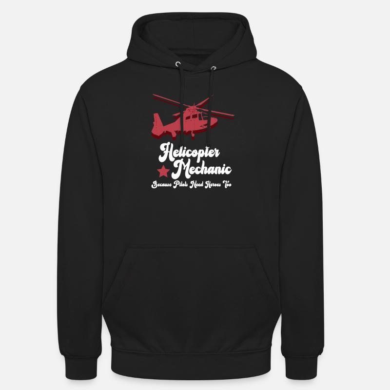 Héros mécaniciens d’hélicoptère Pride - Sweat-shirt à capuche unisexe - noir