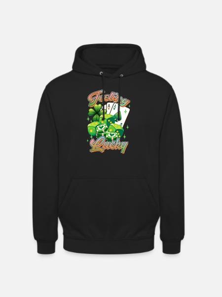Feeling Lucky St Patricks Day - Unisex Hoodie - black