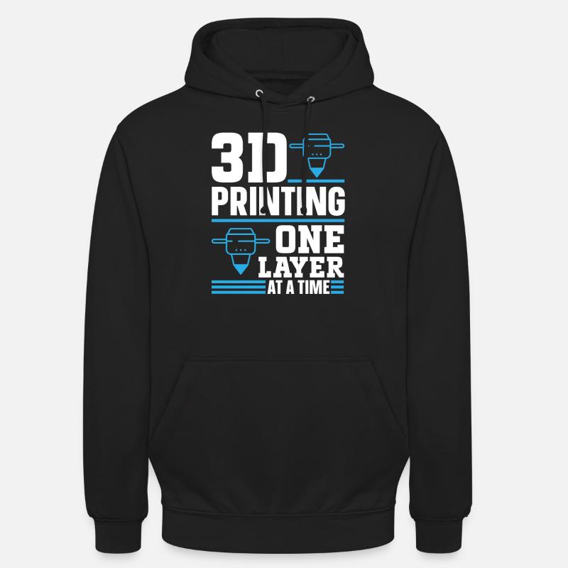 3D Drucker 3D Druck - Unisex Hoodie - Schwarz