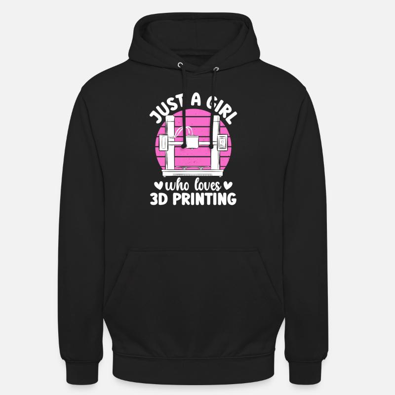 Imprimante 3D Impression 3D - Sweat-shirt à capuche unisexe - noir