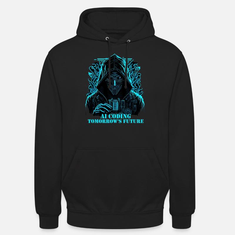 Codierung der Zukunft mit künstlicher Intelligenz - Unisex Hoodie - Schwarz