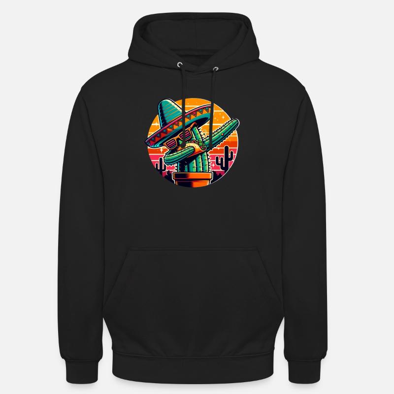 Dabbender Kaktus - Unisex Hoodie - Schwarz