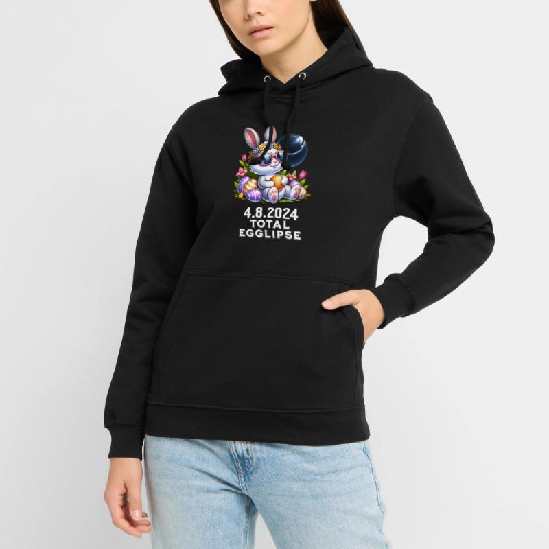 Total Egglipse Easter Solar Eclipse 2024 Unisex Hoodie