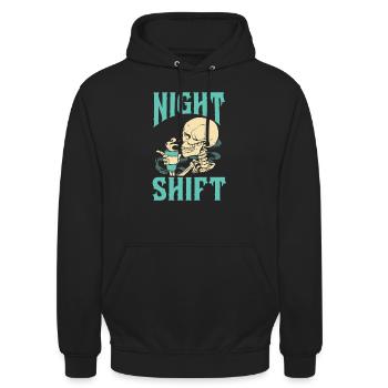 Infirmière de nuit - Sweat-shirt à capuche unisexe - noir - Devant - Alina (178cm) & Michal (187cm)