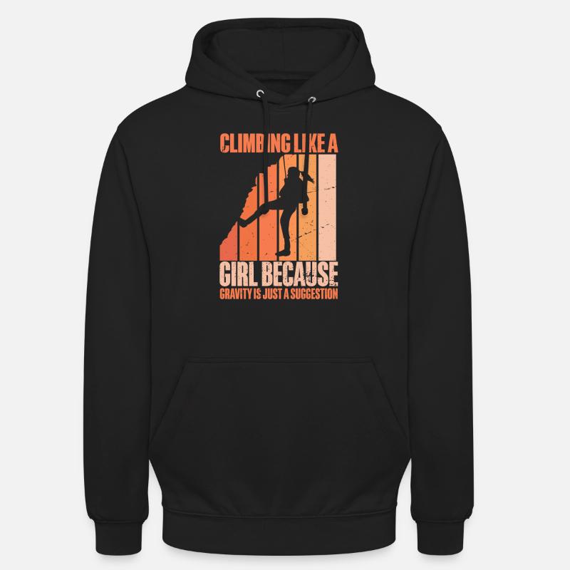 Rock Kletterer Klettern Berg - Unisex Hoodie - Schwarz
