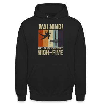 Spike Ball Spikeball Rundnetz - Unisex Hoodie - Schwarz - Vorne - Alina (178cm) & Michal (187cm)