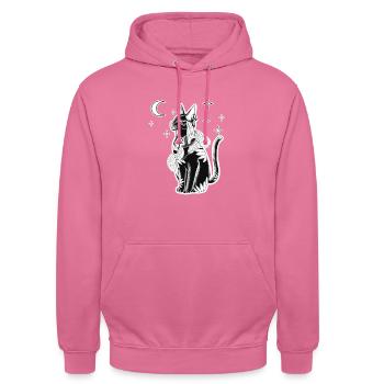Bastet : un mystère félin - Sweat-shirt à capuche unisexe - rose - Devant - Alina (178cm) & Michal (187cm)