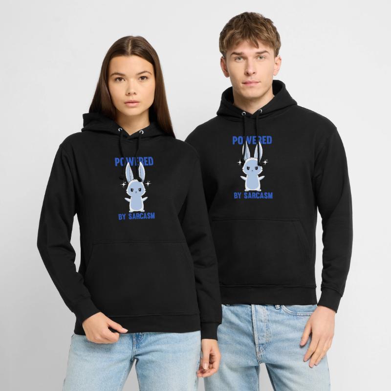 Sarcasm - Bunny Sarcasm - Powered By Sarcasm Unisex Hoodie