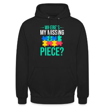 Puzzle Pièce Puzzle Amateur de Puzzle - Sweat-shirt à capuche unisexe - noir - Devant - Alina (178cm) & Michal (187cm)