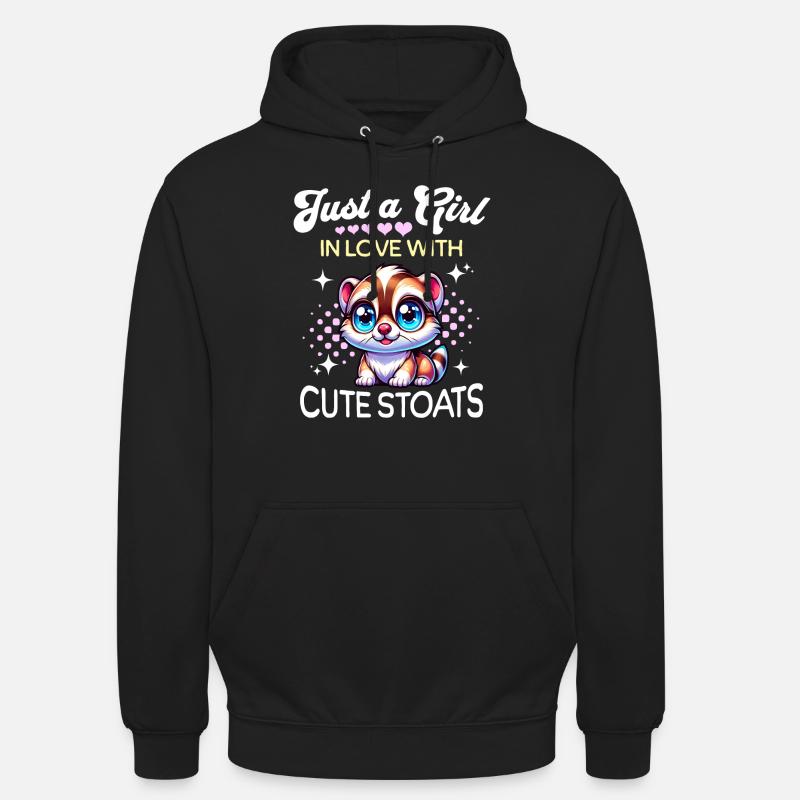 Hermelin Mädchen - Unisex Hoodie - Schwarz