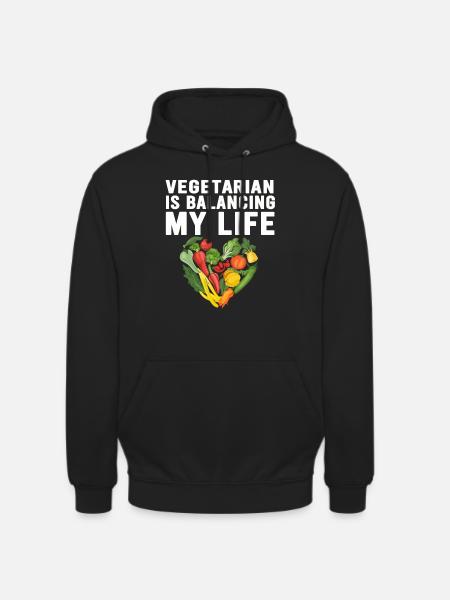Vegetarian Balancing My Life - Unisex Hoodie - black