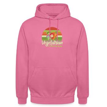 Végétarien Équilibrer ma vie - Sweat-shirt à capuche unisexe - rose - Devant - Alina (178cm) & Michal (187cm)