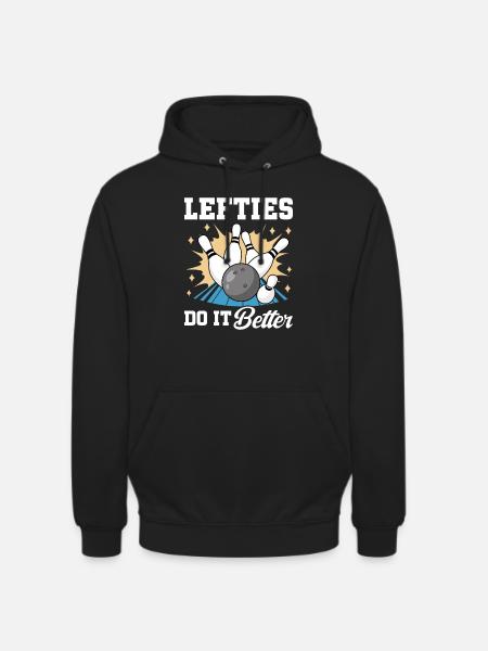 Bowling Left-handed Left-handed bowler - Unisex Hoodie - black