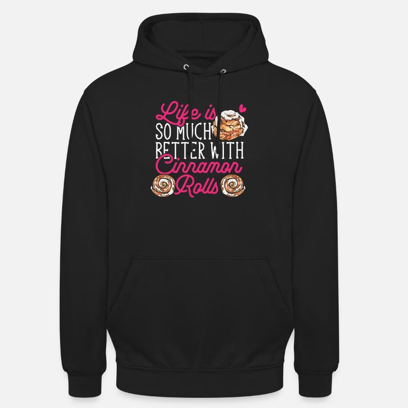Rouleau à la cannelle - Sweat-shirt à capuche unisexe - noir