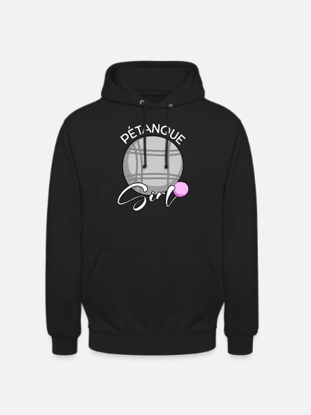 Pétanque Fille - Sweat-shirt à capuche unisexe - noir