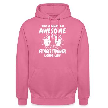 Fitnesstrainer - Unisex Hoodie - Pink - Vorne - Alina (178cm) & Michal (187cm)
