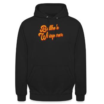 Arschloch-Flüsterer - Unisex Hoodie - Schwarz - Vorne - Alina (178cm) & Michal (187cm)
