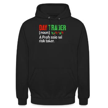 Daytrader Lustige Definition Candlestick - Unisex Hoodie - Schwarz - Vorne - Alina (178cm) & Michal (187cm)
