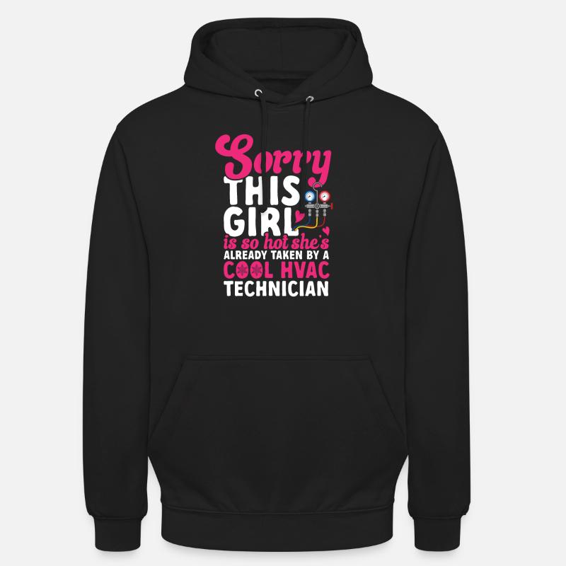 Chauffage, Climatisation, Ventilation, Technicien - Sweat-shirt à capuche unisexe - noir