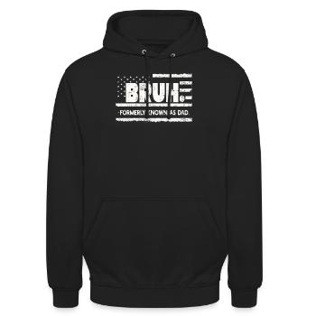 Bruh Formerly Known As Dad - Unisex Hoodie - black - Front - Alina (178cm) & Michal (187cm)