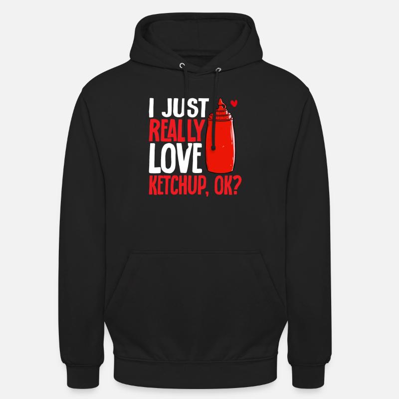 Ketchup Ketchup à la tomate - Sweat-shirt à capuche unisexe - noir