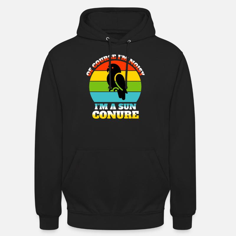 Drôles de perruches solaires - Sweat-shirt à capuche unisexe - noir