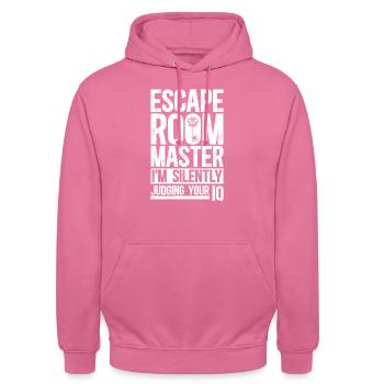 Salle d’évasion - Sweat-shirt à capuche unisexe - rose - Devant - Alina (178cm) & Michal (187cm)