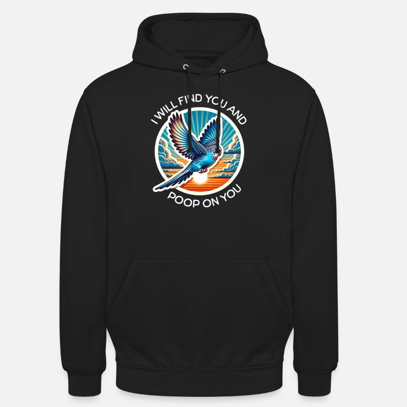 Dictons de perruche - Sweat-shirt à capuche unisexe - noir