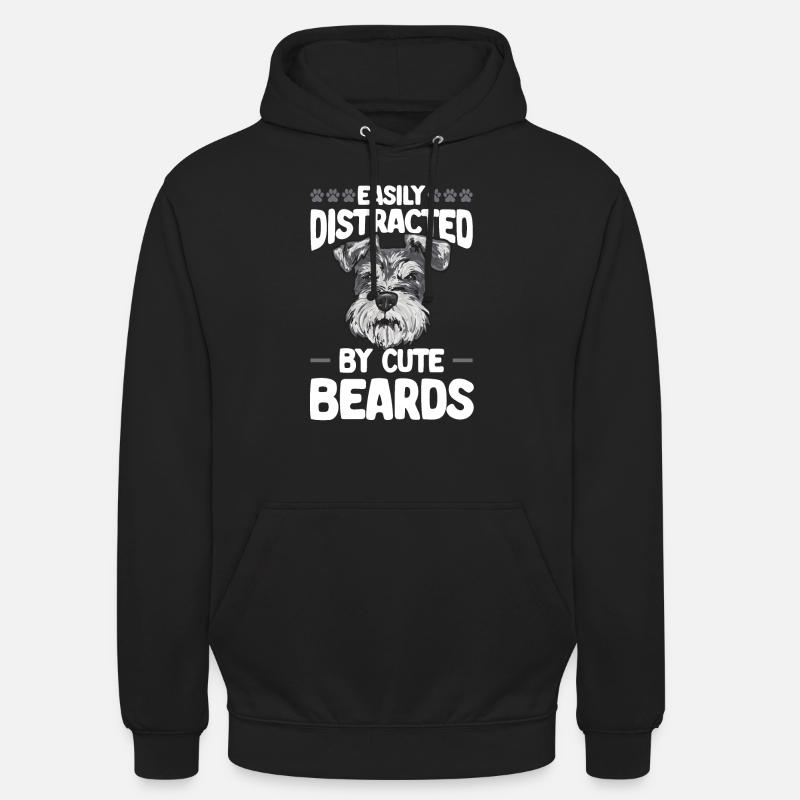 Schnauzer nain Chien Schnauzer - Sweat-shirt à capuche unisexe - noir