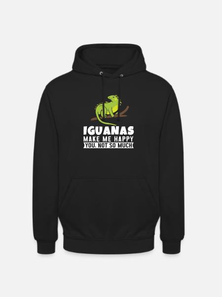 Iguanian Reptile Lover Herpetologist - Unisex Hoodie - black