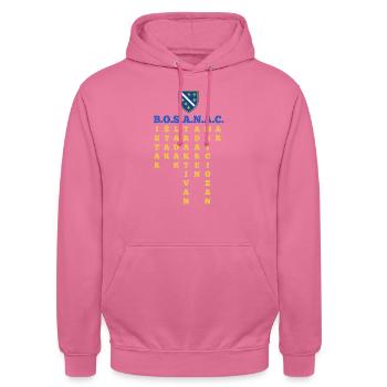 Bosnia Flag Bosna Shirt – Perfect Bosnian - Unisex Hoodie - pink - Front - Alina (178cm) & Michal (187cm)