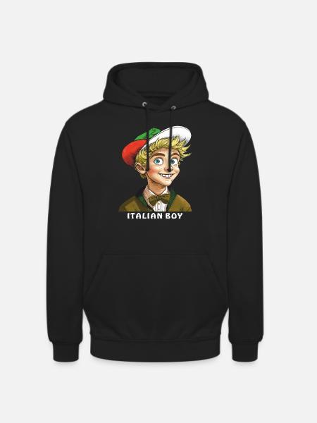 BOY ITALY ITALIAN BOY - Unisex Hoodie - black