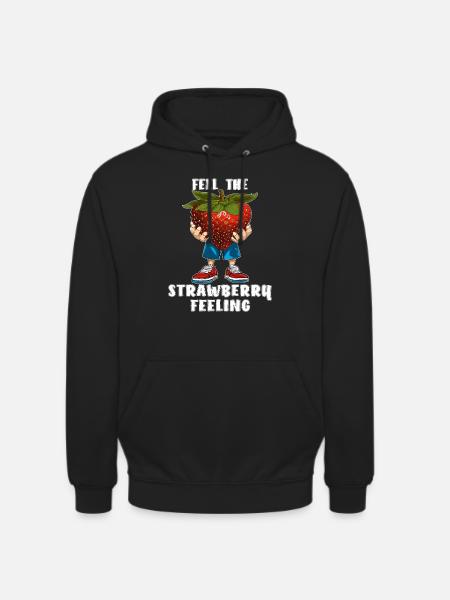 FEEL THE STRAWBERRY FEELING - Unisex Hoodie - black