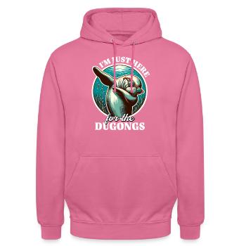 Dictons amusants de lamantins - Sweat-shirt à capuche unisexe - rose - Devant - Alina (178cm) & Michal (187cm)