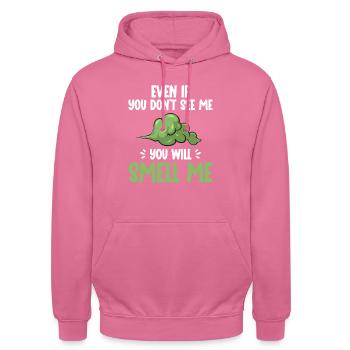Furz Furzen Pupsen - Unisex Hoodie - Pink - Vorne - Alina (178cm) & Michal (187cm)