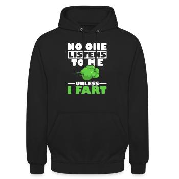 fart farting farting farting - Unisex Hoodie - black - Front - Alina (178cm) & Michal (187cm)