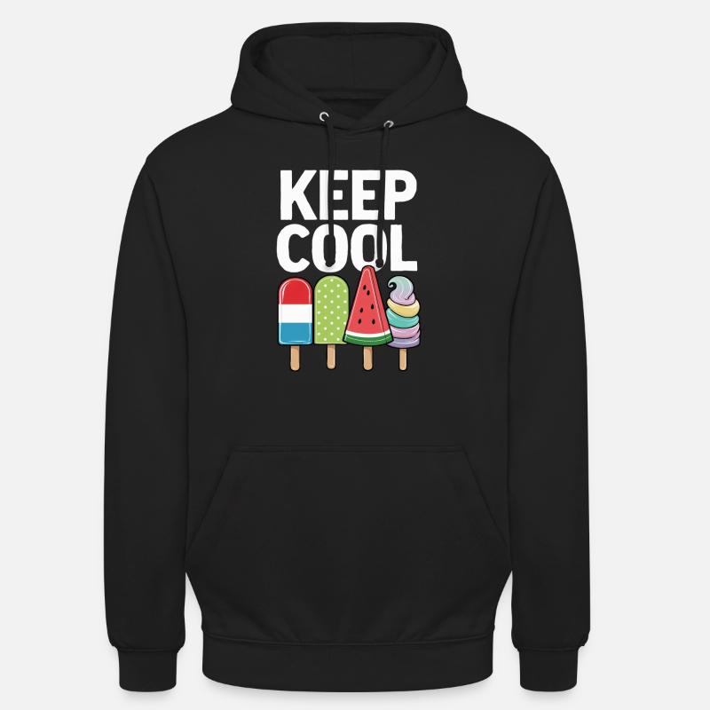 Keep Cool Popsicle Dessert d’été Funny Ice Cream - Sweat-shirt à capuche unisexe - noir