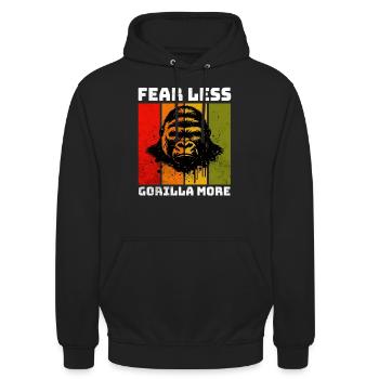 Mountain Gorilla Berggorilla - Unisex Hoodie - Schwarz - Vorne - Alina (178cm) & Michal (187cm)